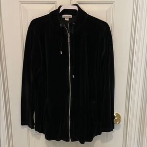 Coldwater Creek Women's Black Velvet Jacket with matching pants.